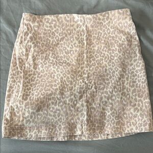 Target Animal Print Mini Skirt - Cream and Tan